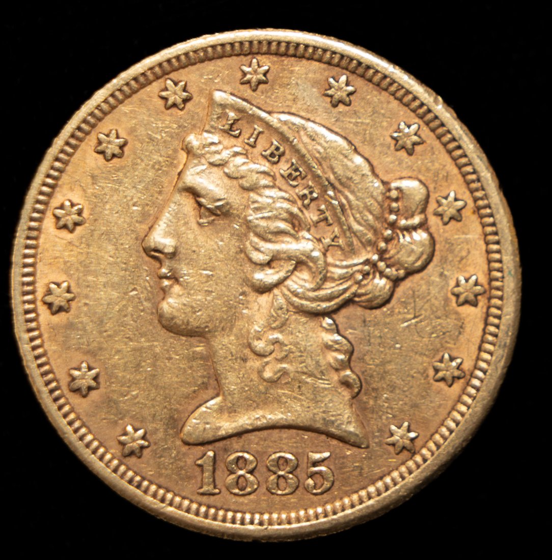 1885 United States $5 Liberty Head Gold Coin (1 of 2)