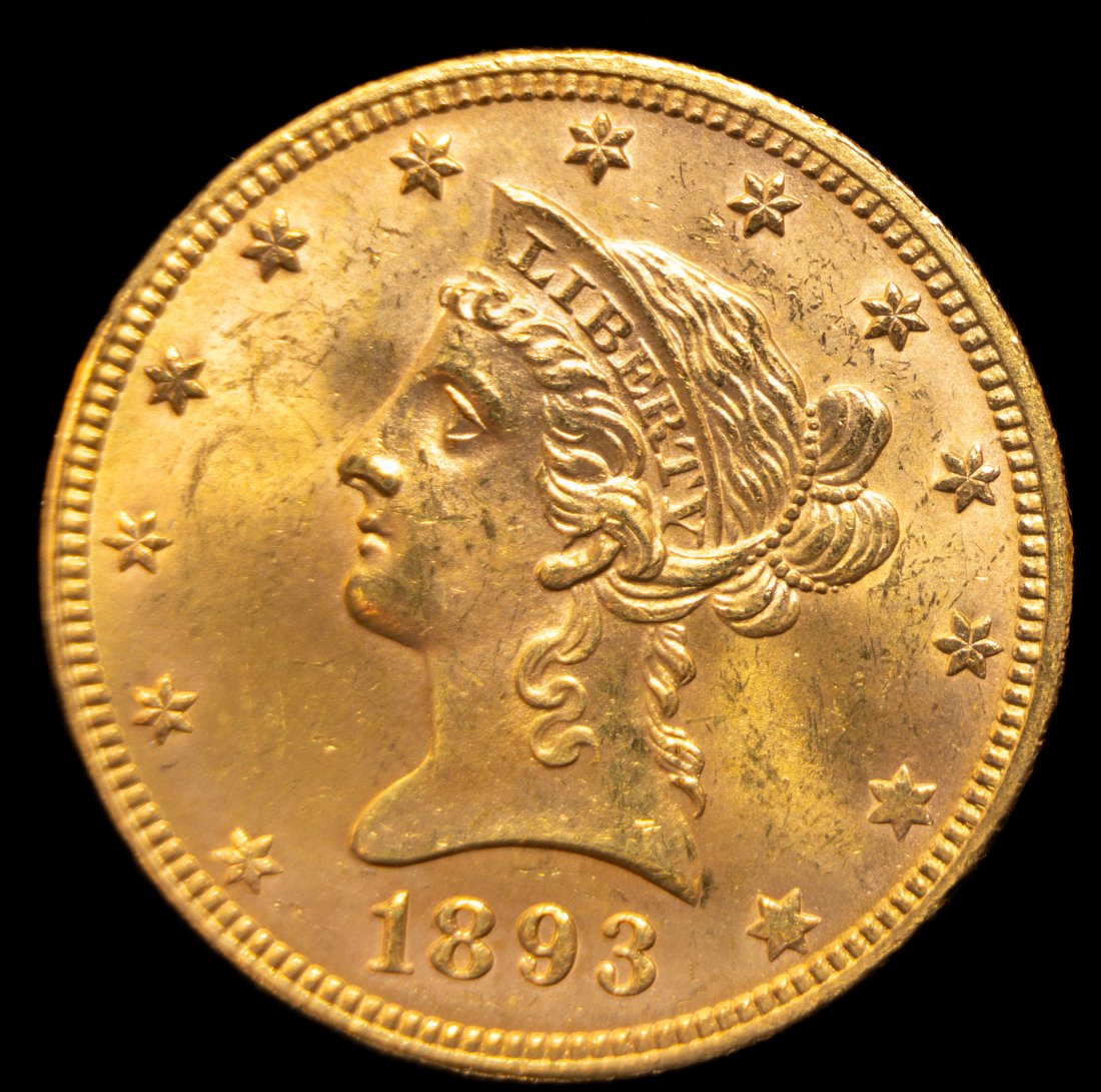 1893 United States $10 Liberty Head Gold Coin - UNC (1 of 2)