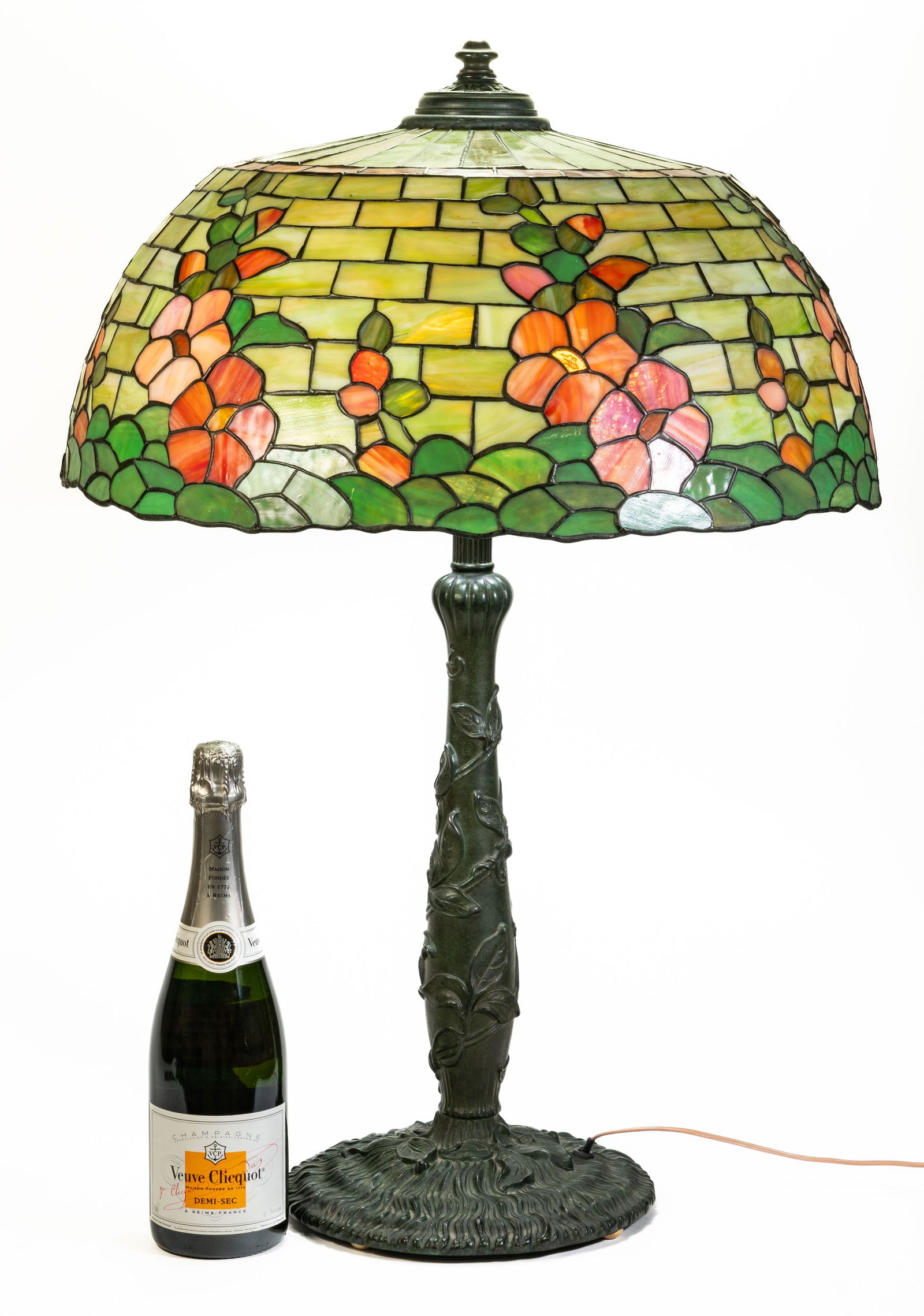 Antique Wilkinson Stained Glass Shade Table Lamp (1 of 11)