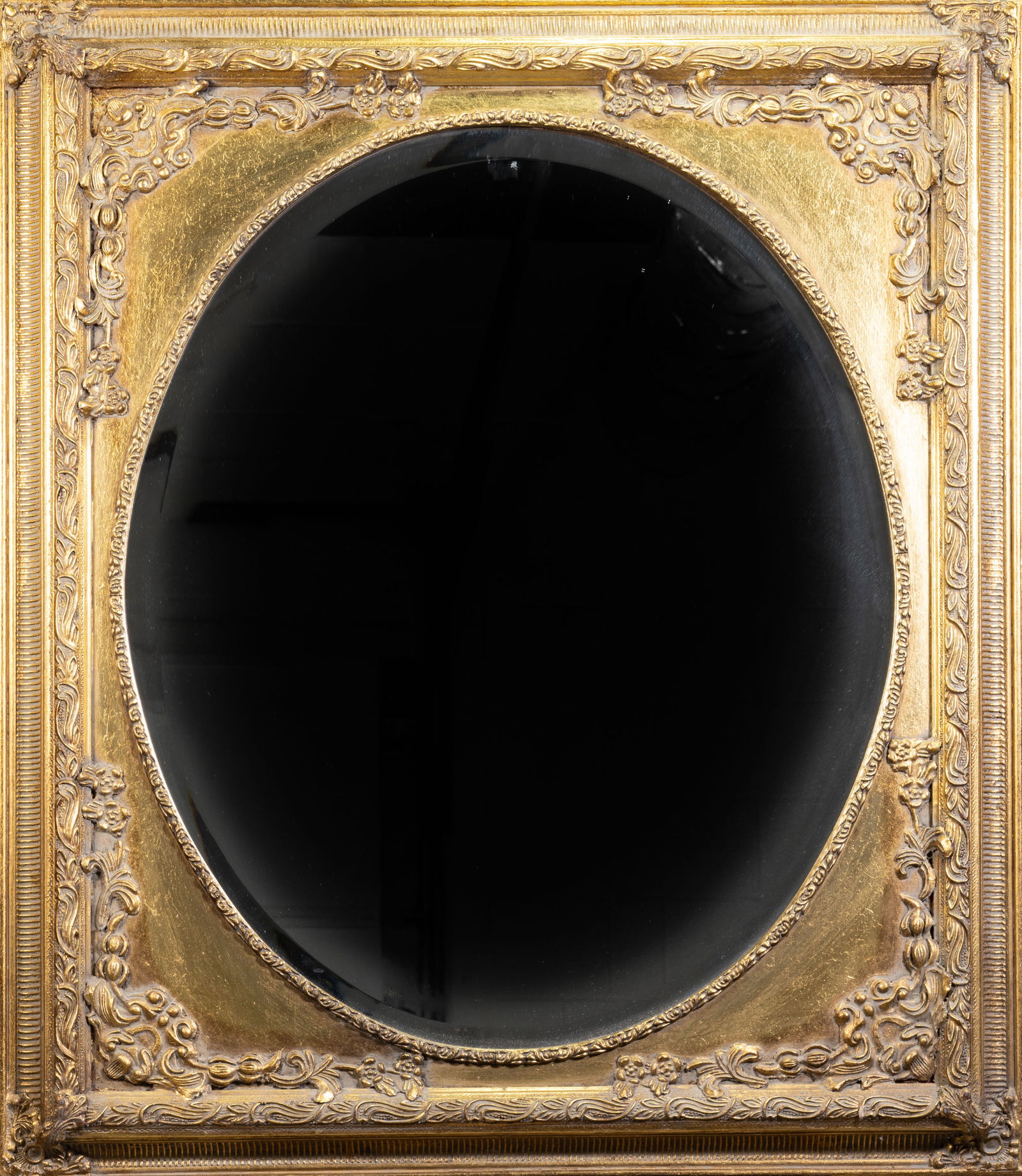 Contemporary Wood & Molded Resin Mirror (1 of 4)