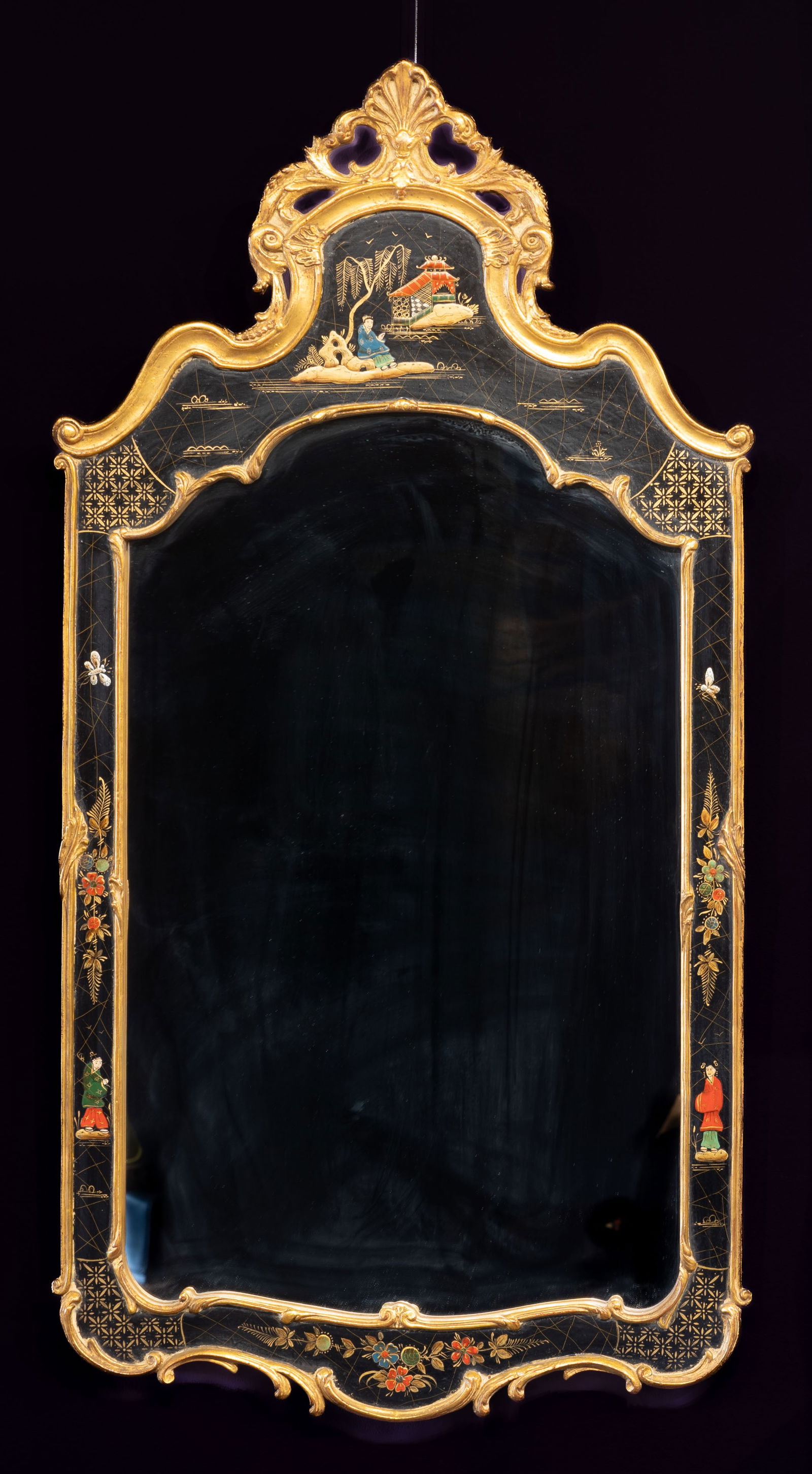 Carvers Guild Chinoiserie Decorated Mirror (1 of 5)