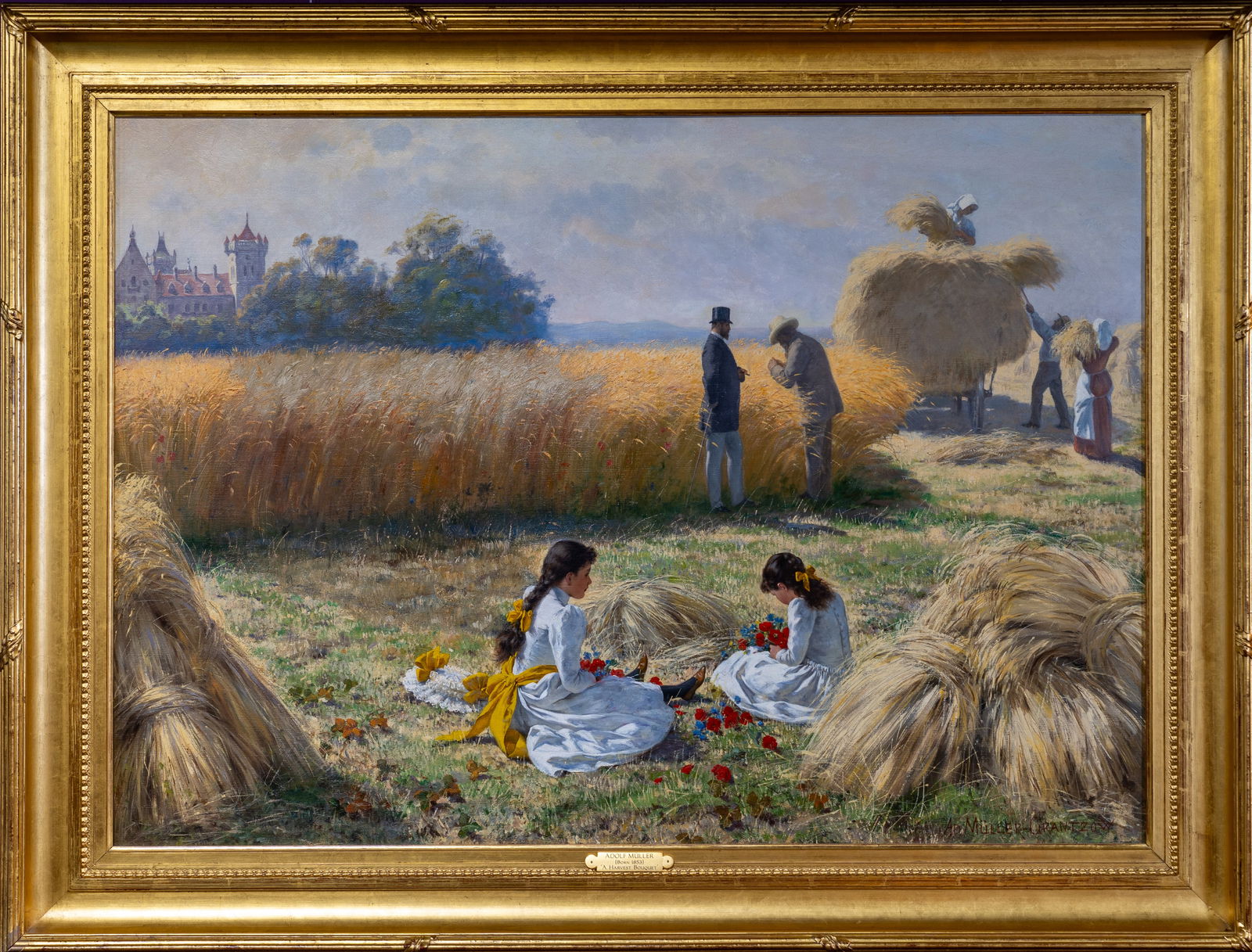 Adolf Muller-Grantzow (German, 1853-1914) "A Harvest Bouquet" LARGE (1 of 4)