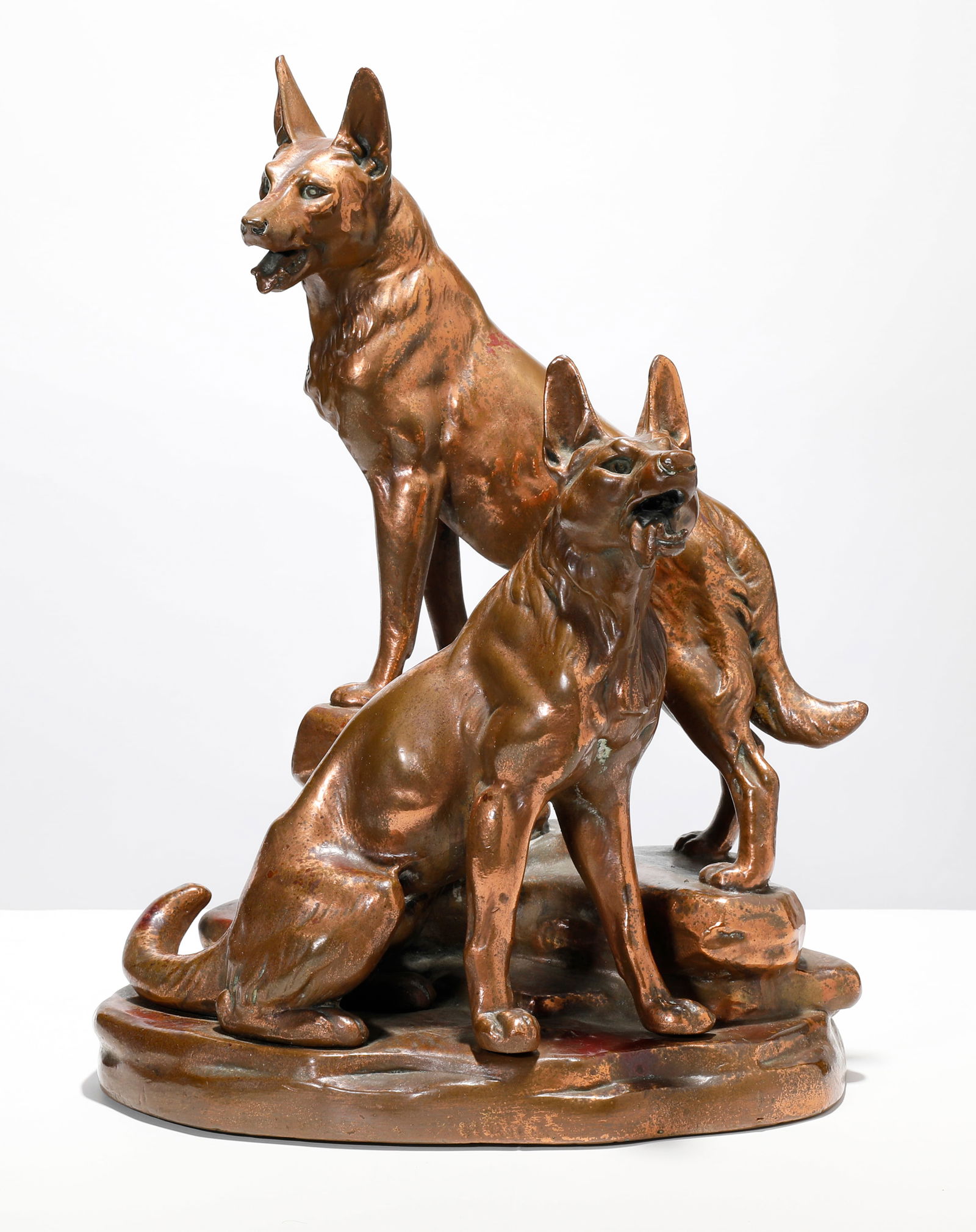 Sheeted Copper German Shepard Dog Sculpture (1 of 6)