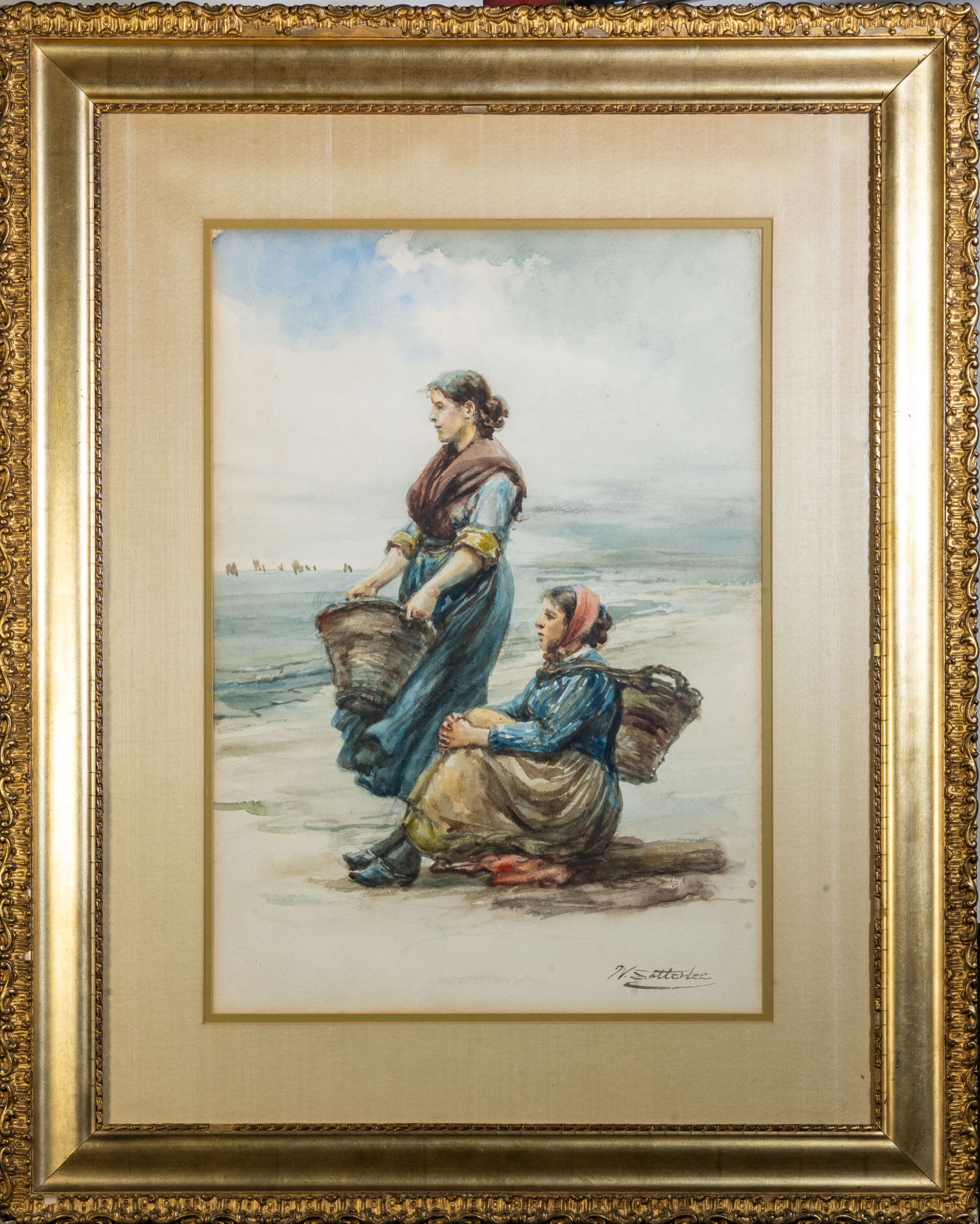 Walter Satterlee (American, 1844-1908) Watercolor Painting (1 of 5)