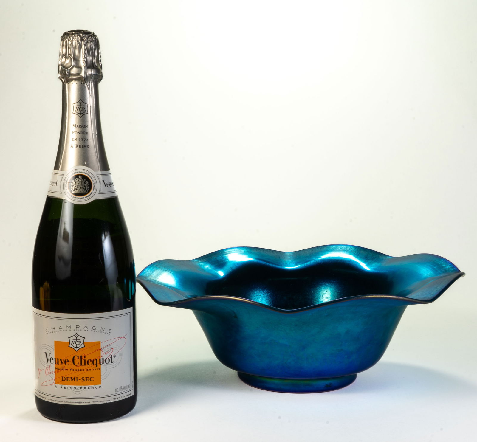 Steuben Blue Aurene Glass Center Bowl (1 of 11)