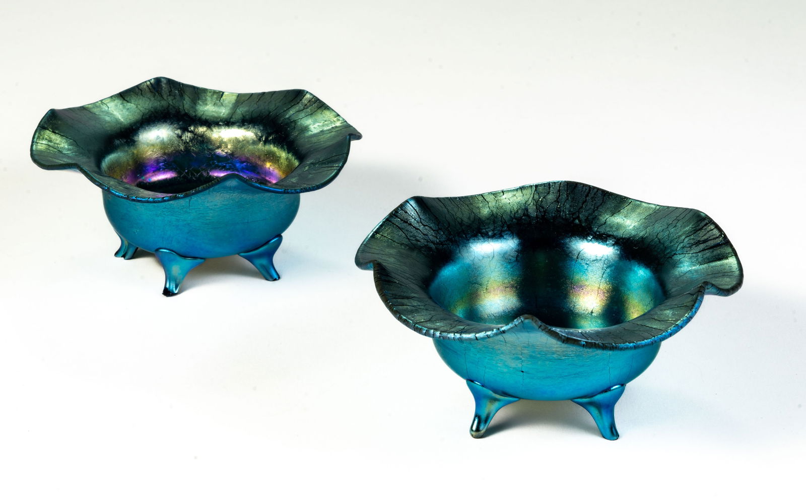 Steuben Aurene Glass Salts- a Pair (1 of 8)