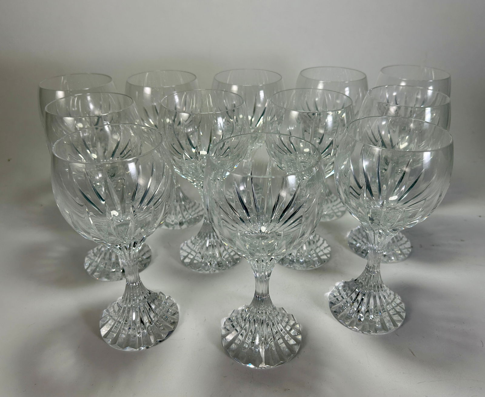 Twelve (12) Baccarat "Massena" Claret Glasses 6.5" (1 of 6)