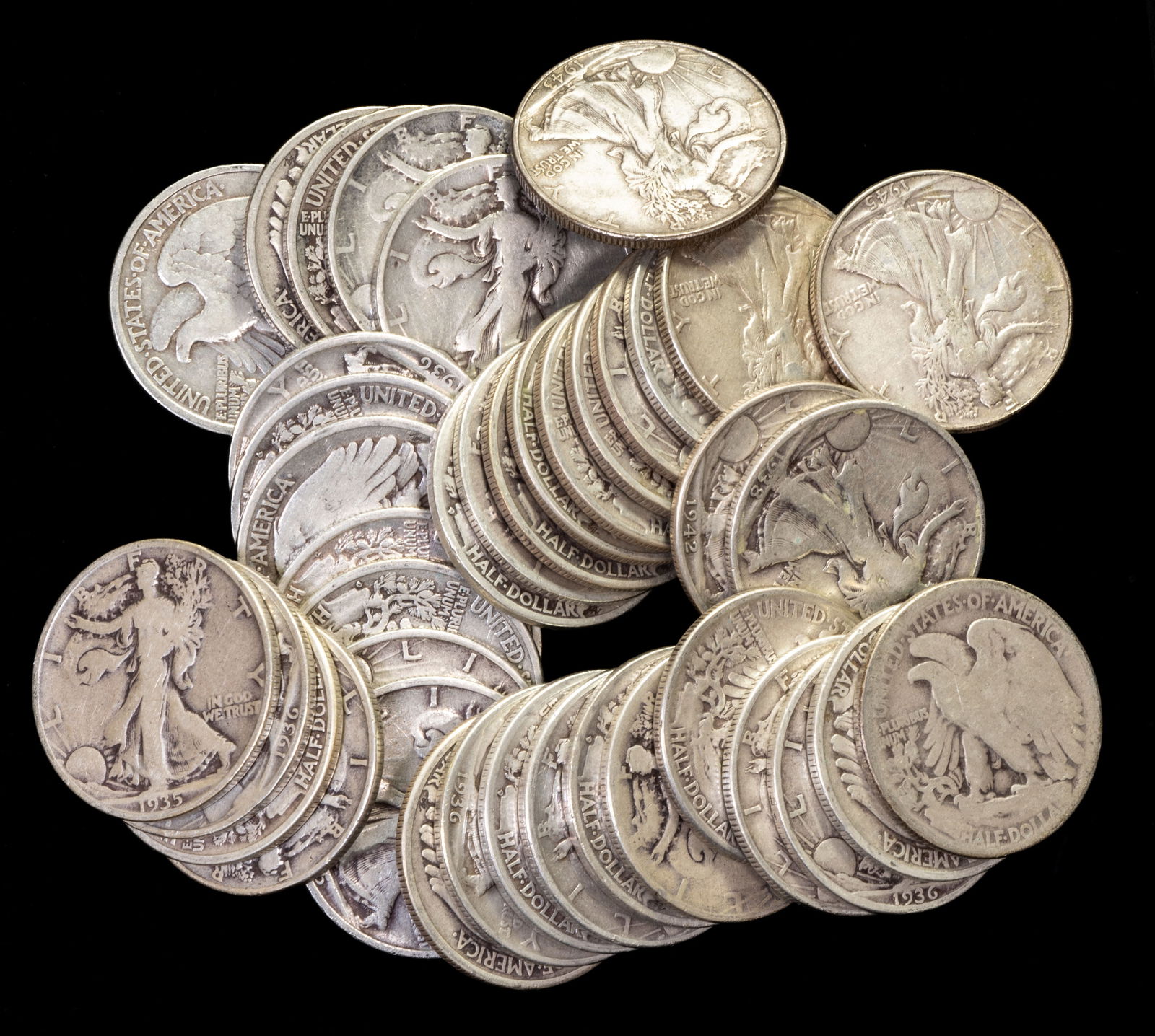 $20 FV United States Walking Liberty Silver Half Dollars (1 of 1)