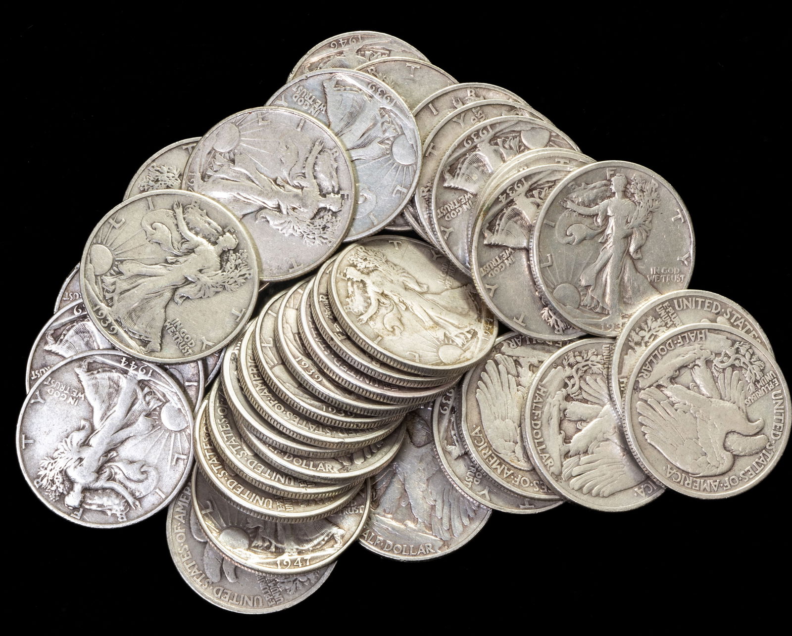 $20 FV United States Walking Liberty Silver Half Dollars (1 of 1)