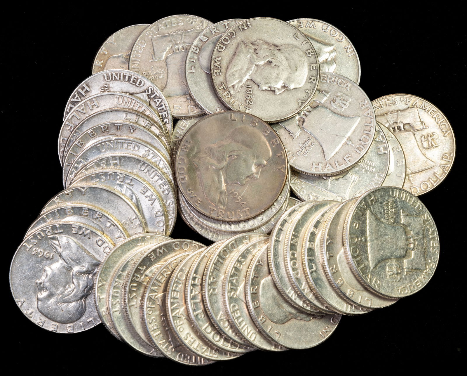 $20 FV United States Ben Franklin Silver Half Dollars (1 of 1)