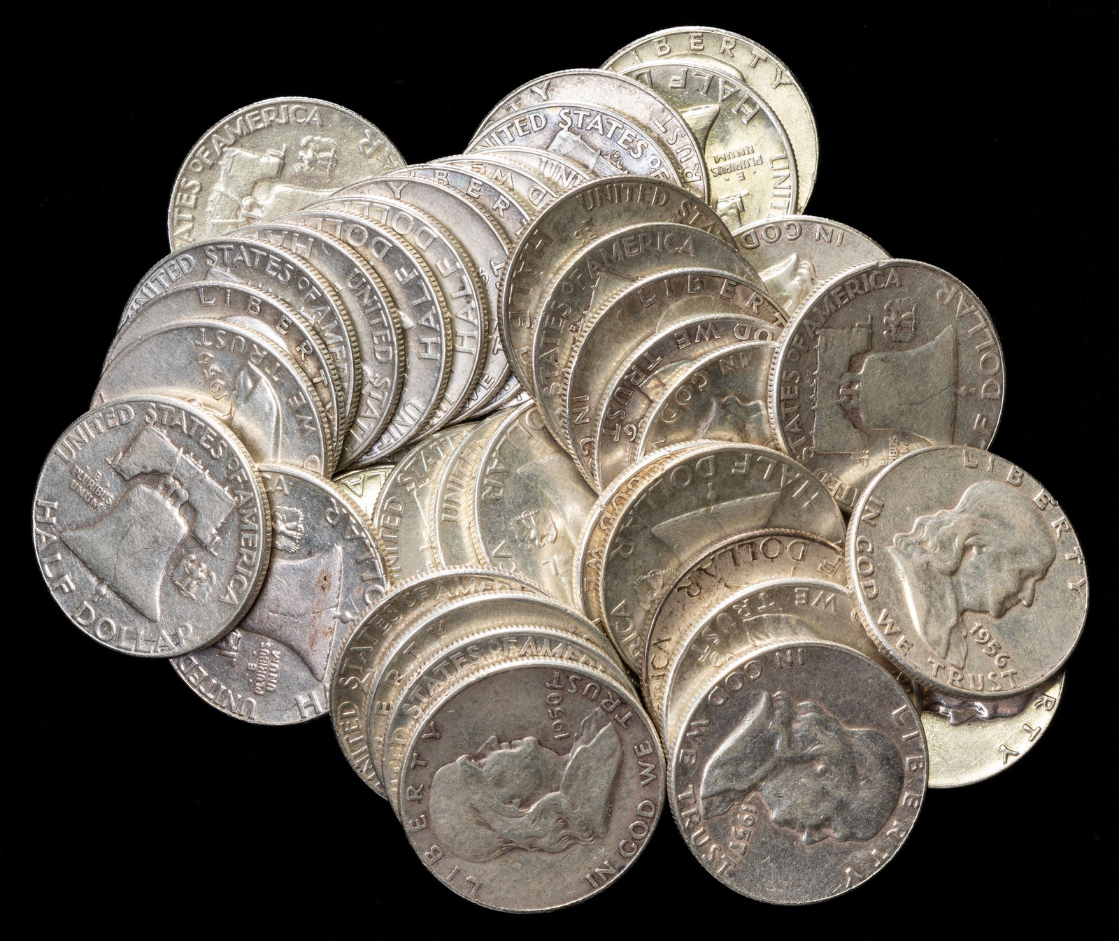 $20 FV United States Ben Franklin Silver Half Dollars (1 of 1)
