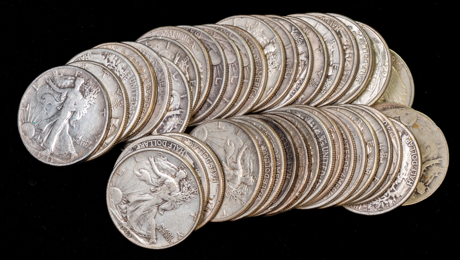 $20FV United States Silver Walking Liberty Half Dollars (1 of 1)