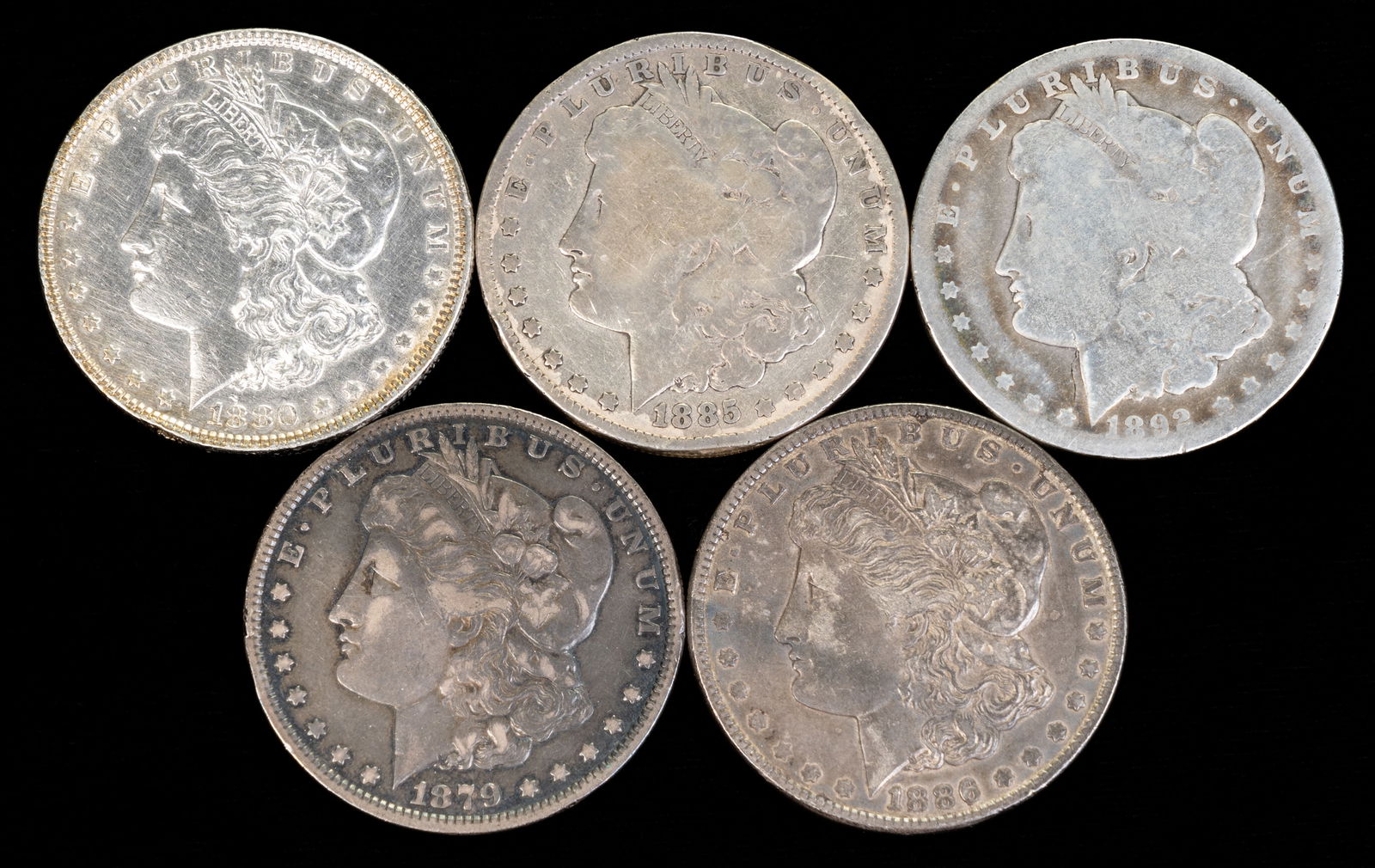 Five(5) United States Morgan Silver Dollars (1 of 2)