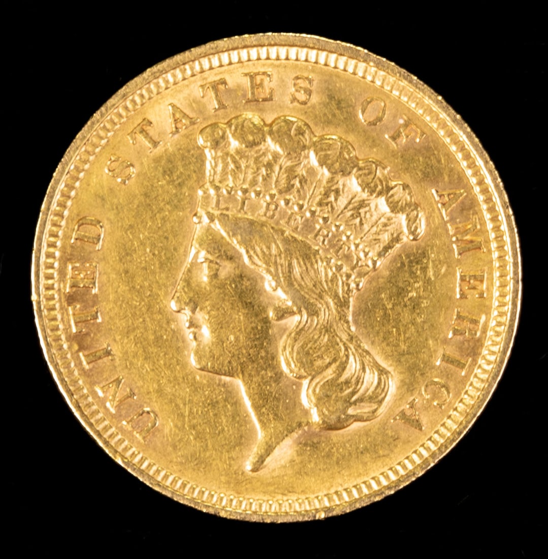 1854 United States $3 Gold Coin (1 of 2)