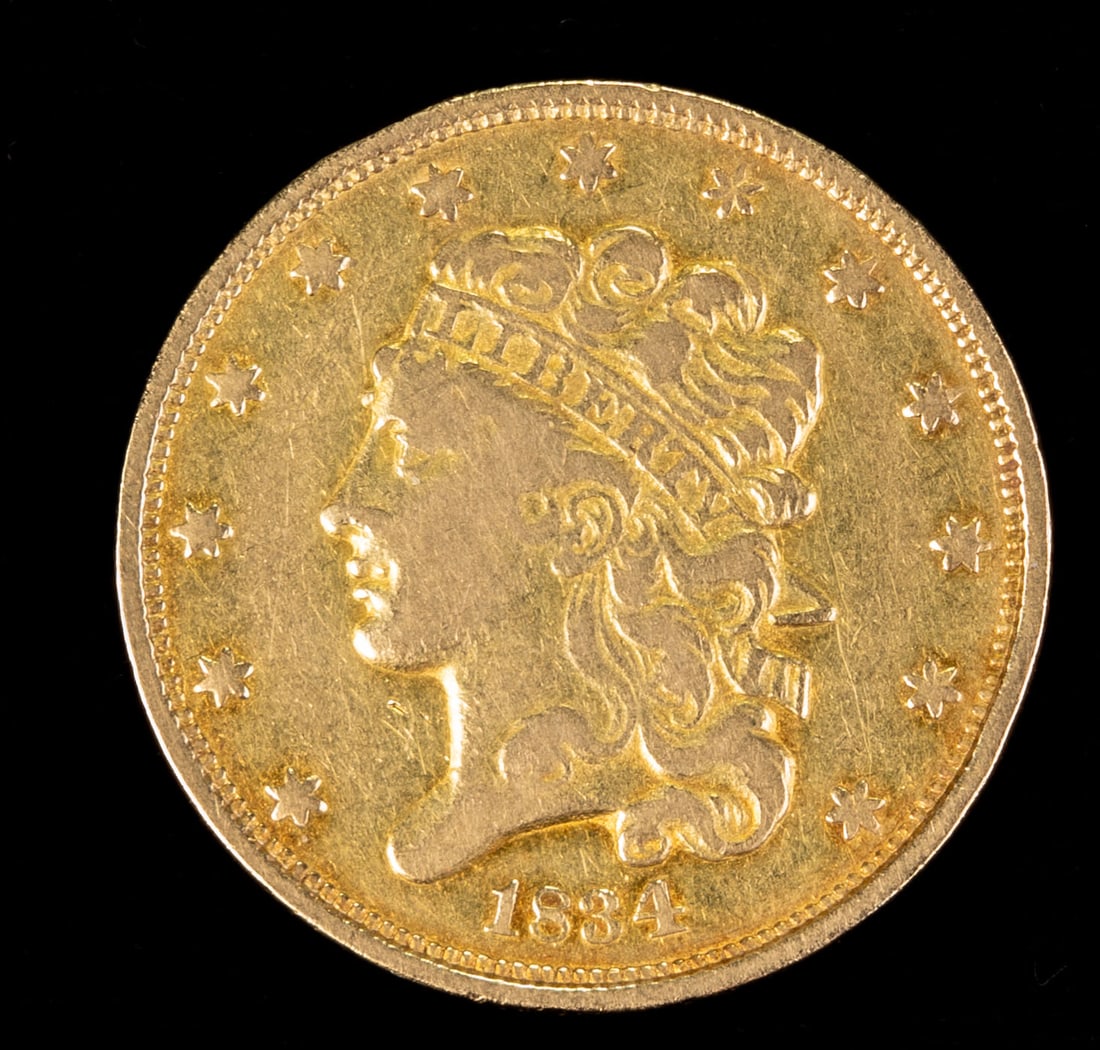 1834 United States Classic Head $5 Gold Coin (1 of 2)