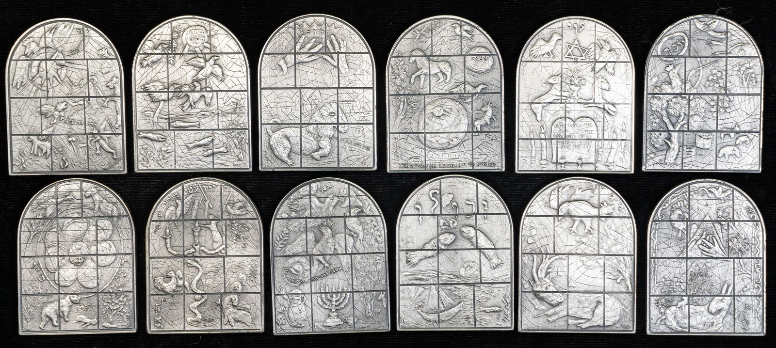 Twelve(12) Marc Chagll .999 Fine Silver "The Jerusalem Window" Set (2.15ozt Each) (1 of 5)