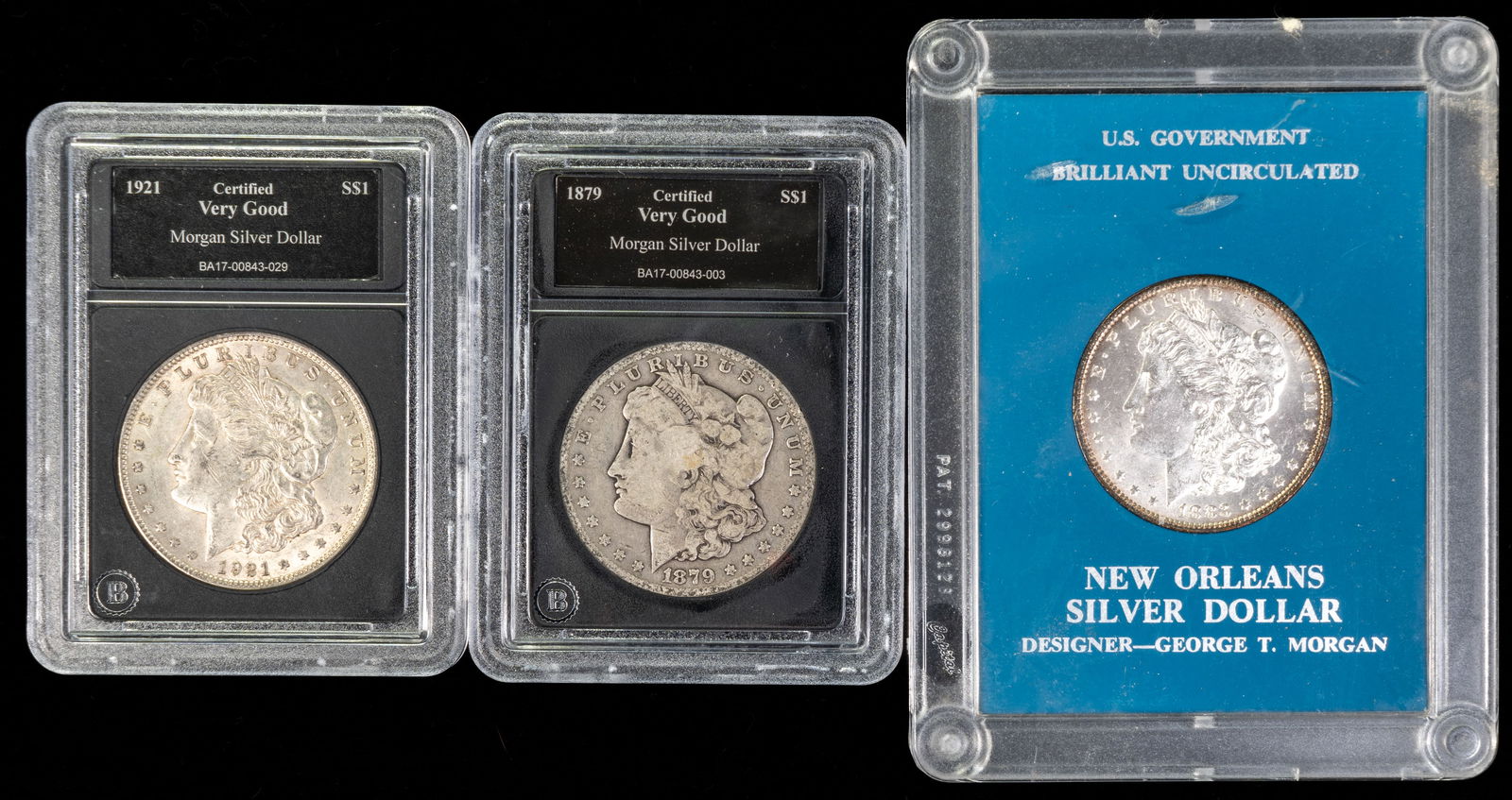 Three(3) Mixed United States Morgan Silver Dollars (1 of 2)