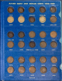 Fifty-one (51) Indian Head Pennies Blue Book