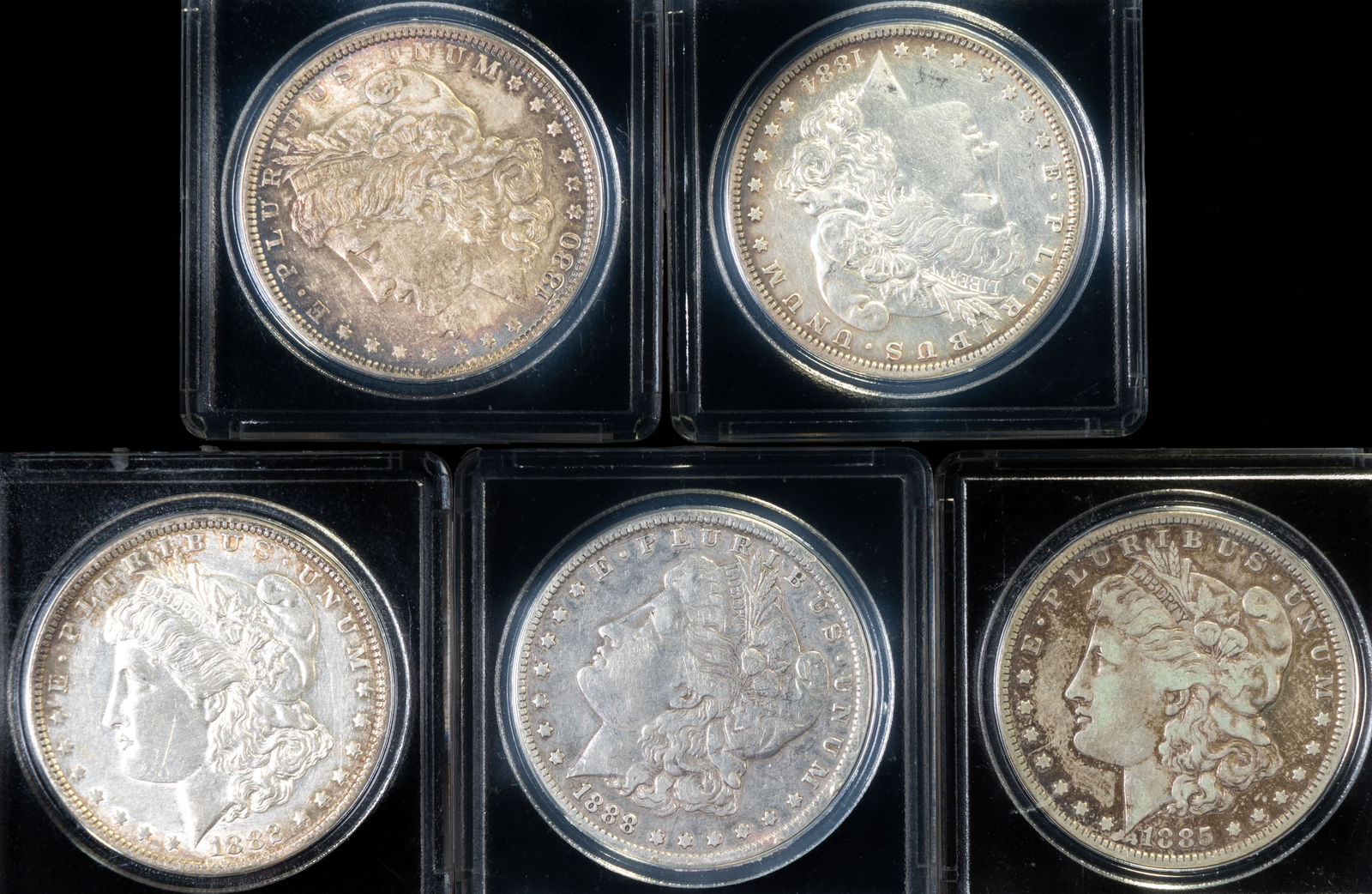 Five (5) Morgan Silver Dollars (1 of 2)