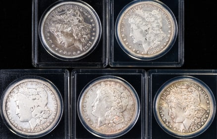 Five (5) U.S. Morgan Silver Dollars