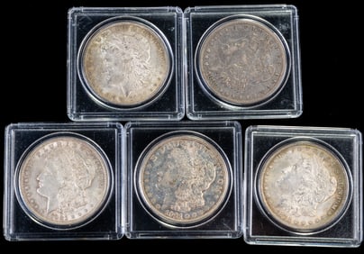 Five (5) U.S. Morgan Silver Dollars