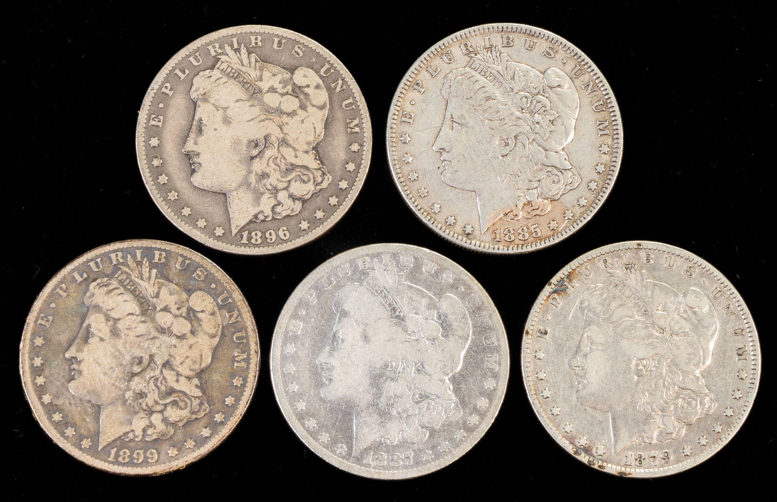 Five (5) U.S. Morgan Silver Dollars (1 of 2)