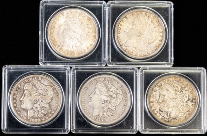 Five (5) U.S. Morgan Silver Dollars