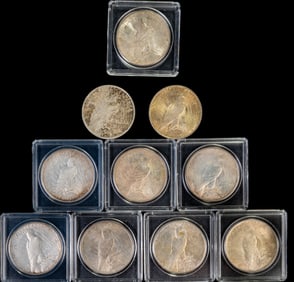 Ten (10) U.S. Liberty Peace Dollars