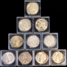 Ten (10) U.S. Liberty Peace Dollars