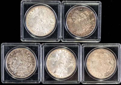 Five (5) U.S. Morgan Silver Dollars