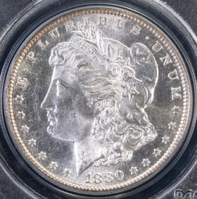1880 S Morgan Silver Dollar PCGS MS63
