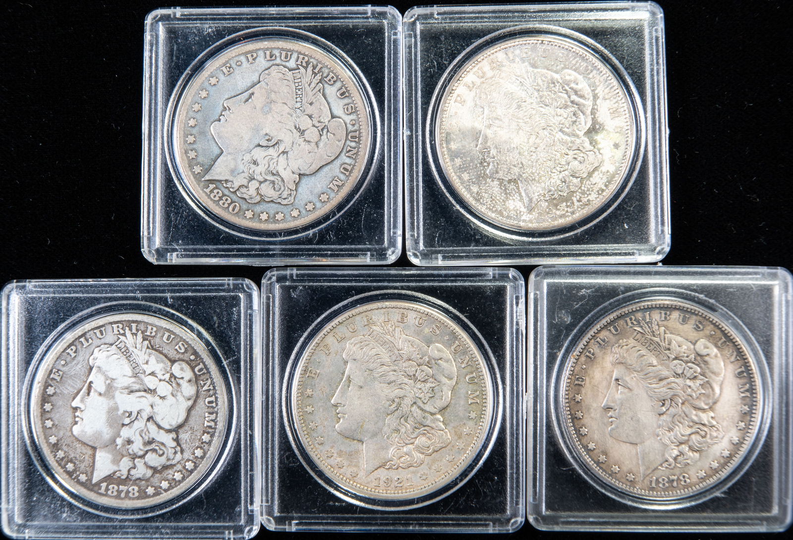 Five (5) U.S. Morgan Silver Dollars (1 of 2)