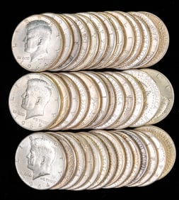 Forty (40) U.S. Kennedy Half Dollars 90% Silver $20 FV