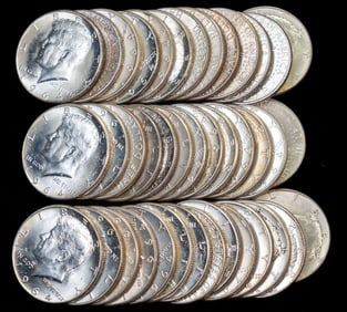 Forty (40) U.S. Kennedy Half Dollars 90% Silver $20 FV