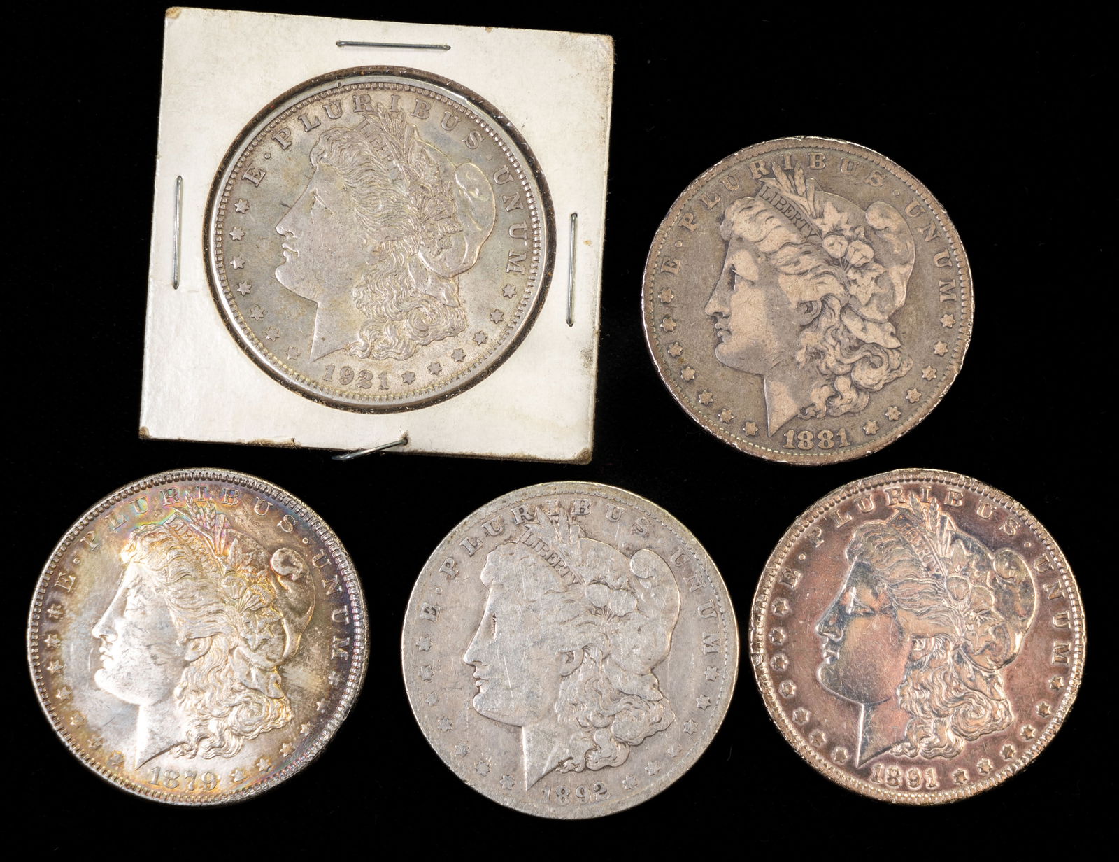 Five (5) U.S. Morgan Silver Dollars (1 of 2)