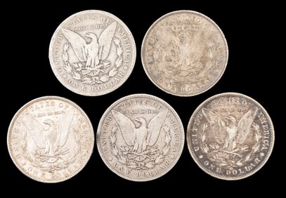 Five (5) U.S. Morgan Silver Dollars
