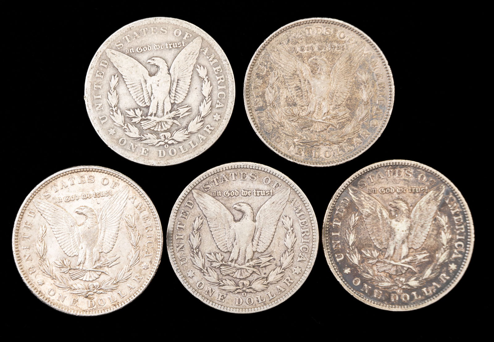 Five (5) U.S. Morgan Silver Dollars (1 of 2)