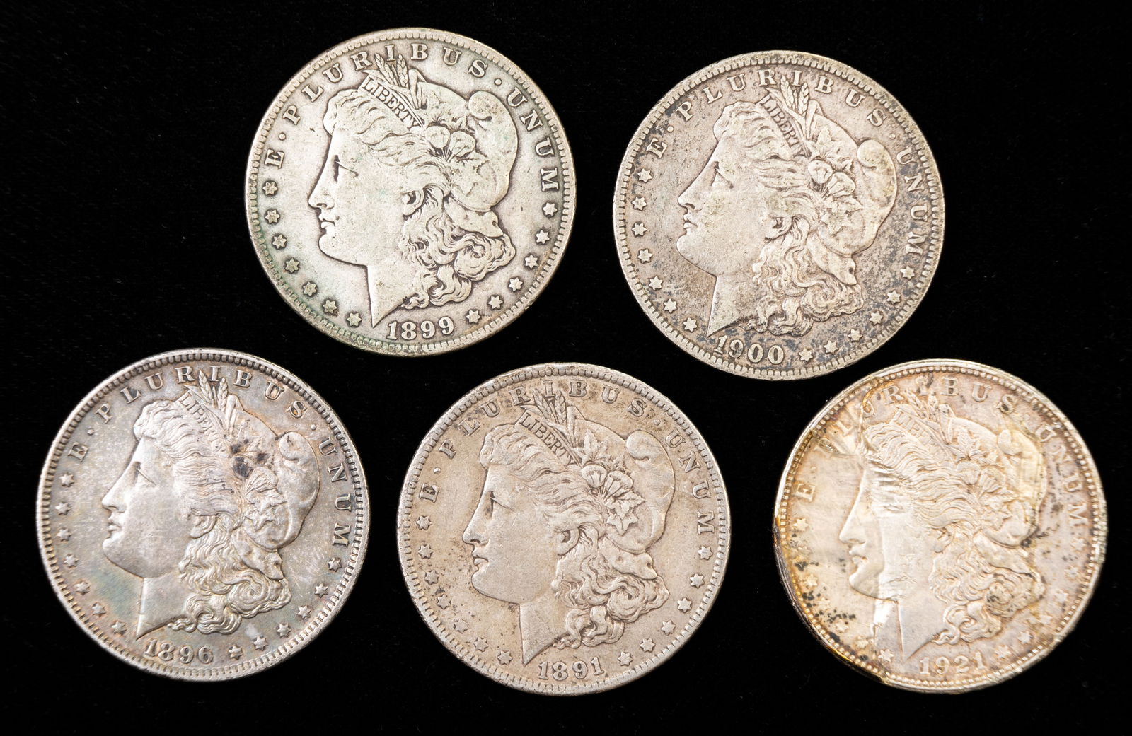 Five (5) U.S. Morgan Silver Dollars (1 of 4)