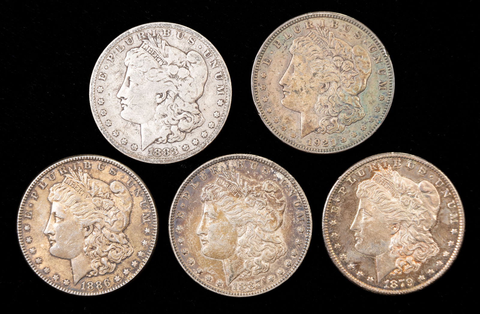 Five (5) U.S. Morgan Silver Dollars (1 of 2)