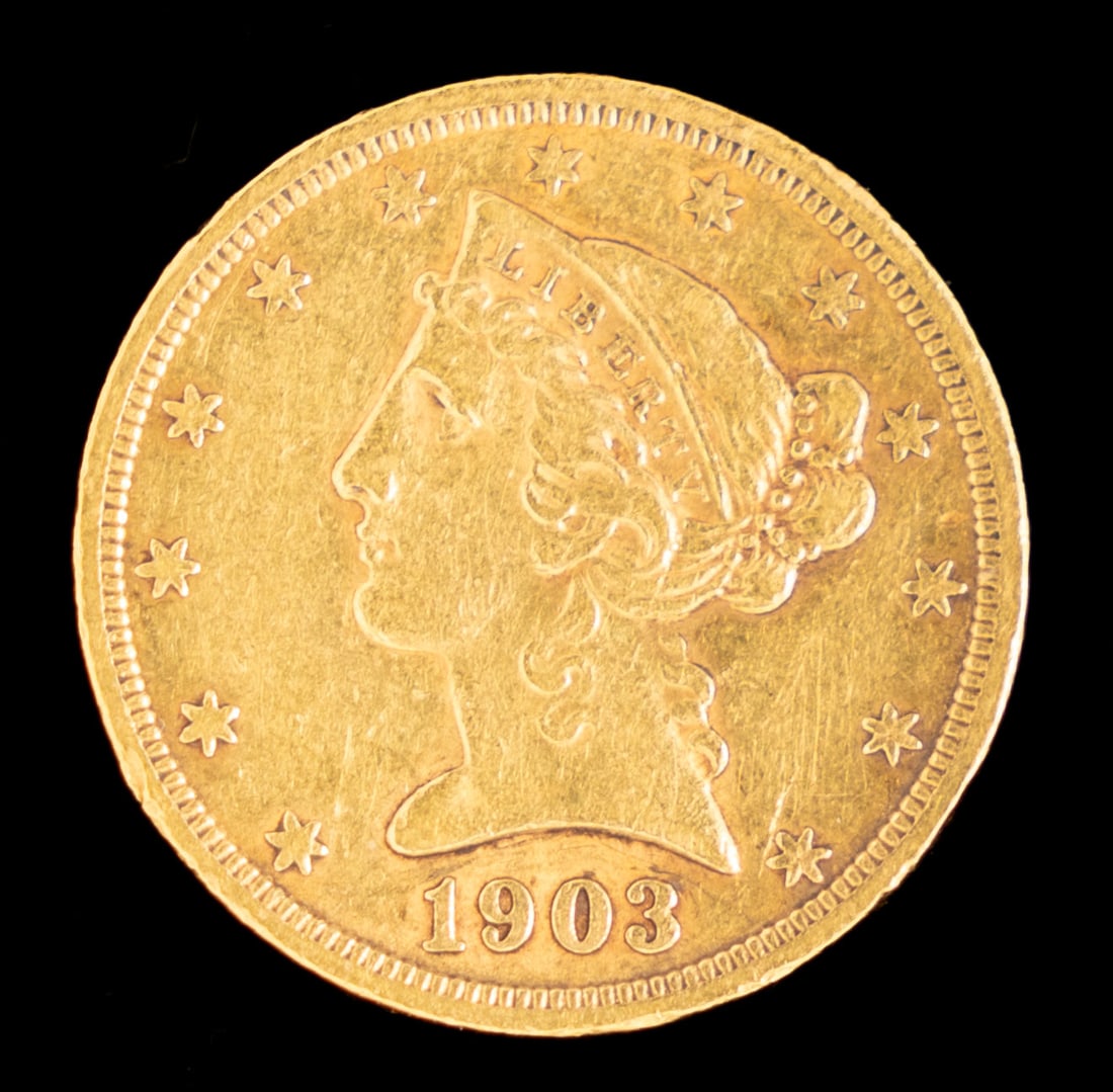 1903 S $5 Liberty Head Gold Coin Half Eagle (1 of 2)