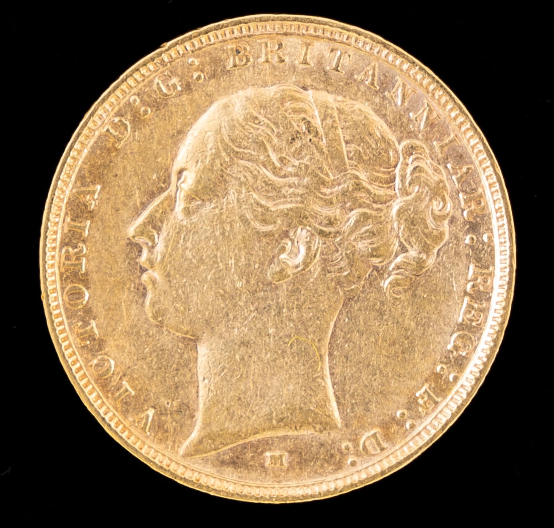Great Britain 1884 Gold Sovereign Queen Victoria, .235 AGW (1 of 2)