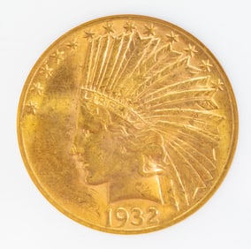U.S. 1932 Gold Eagle Indian Coin, NGC MS 61