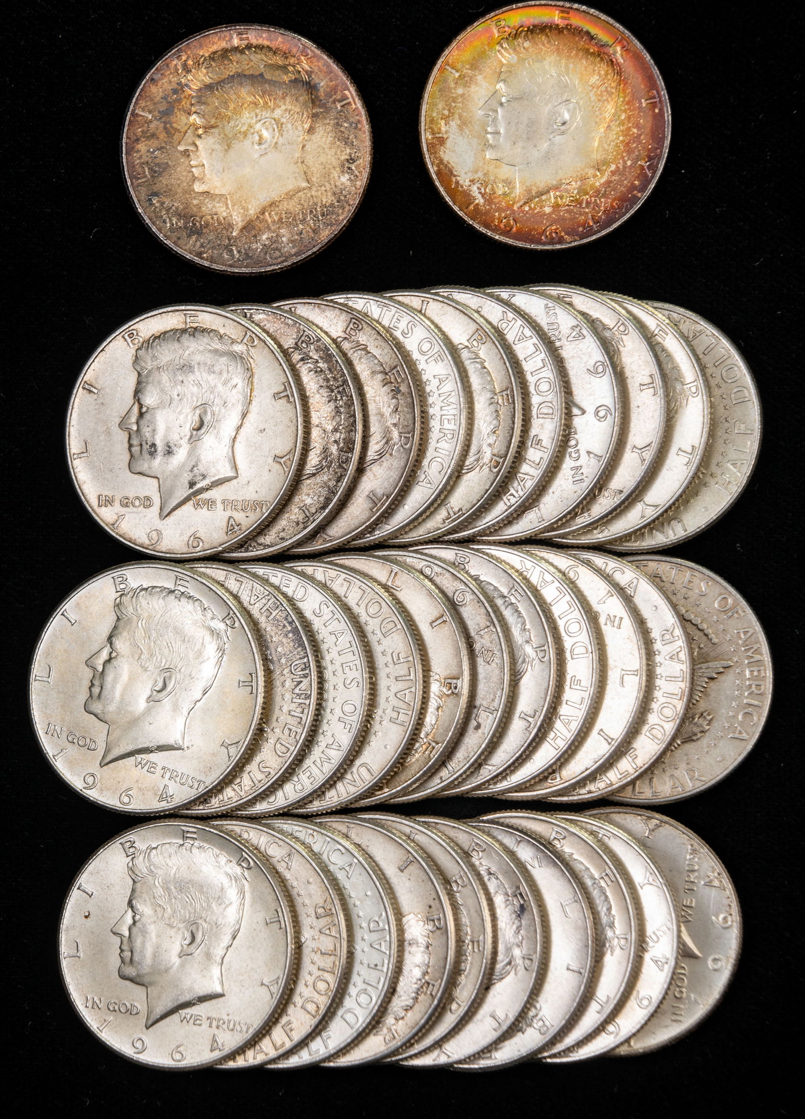 Thirty-three (33) U.S. Kennedy Half Dollars 90% Silver$16.50 FV (1 of 2)