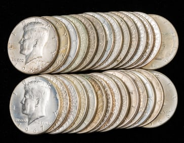 Twenty-eight (28) U.S. Kennedy Half Dollars 40% Silver
