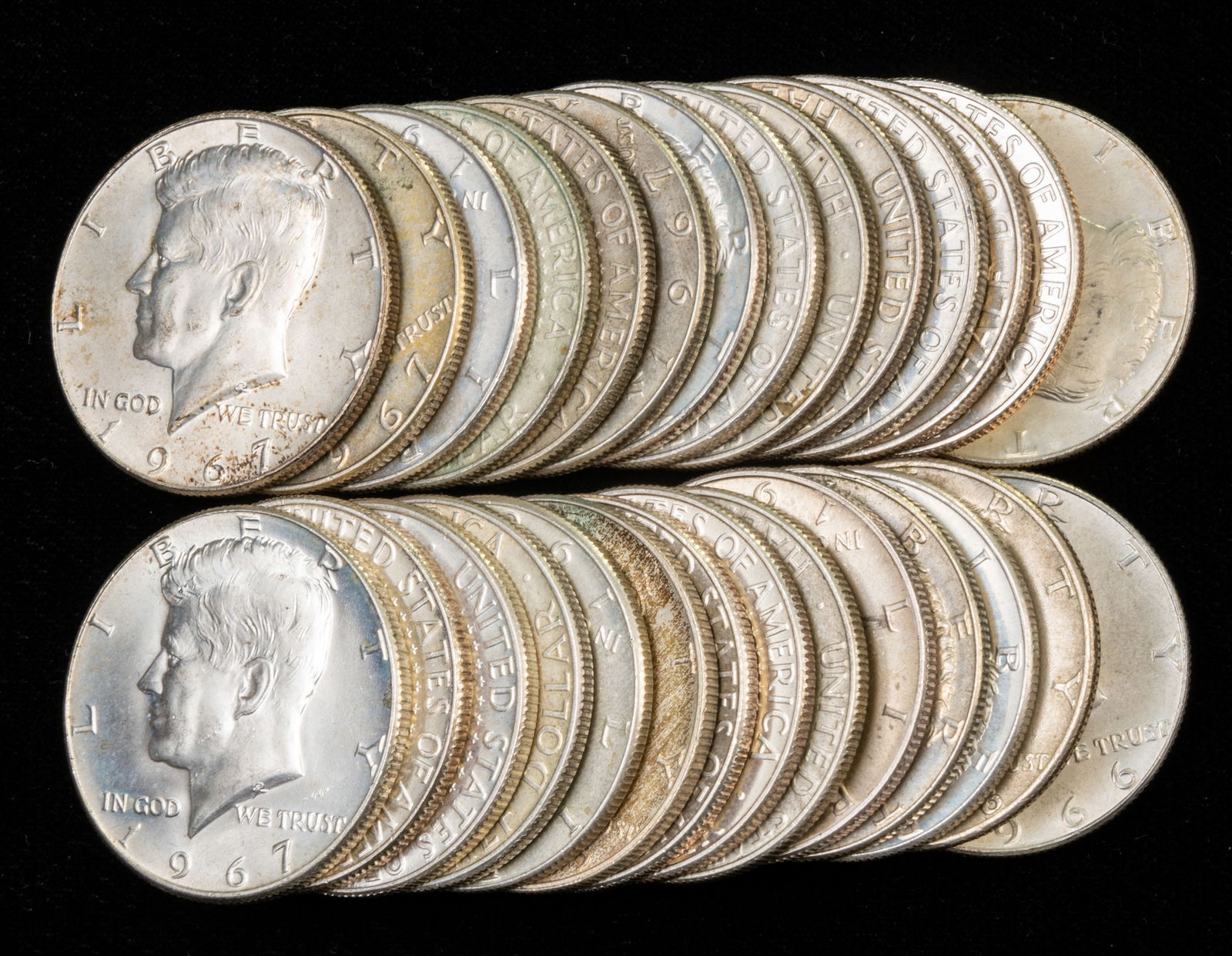 Twenty-eight (28) U.S. Kennedy Half Dollars 40% Silver (1 of 2)