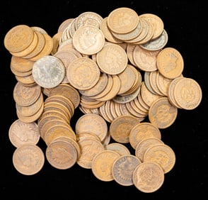 One-hundred-twenty-one (121) Indian Head Pennies