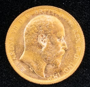 1905 British Gold Sovereign Coin