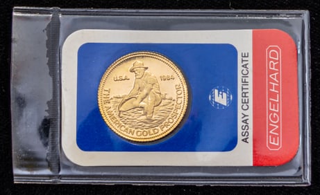 1984 Engelhard 1/4 ozt Fine Gold “The American Prospector”