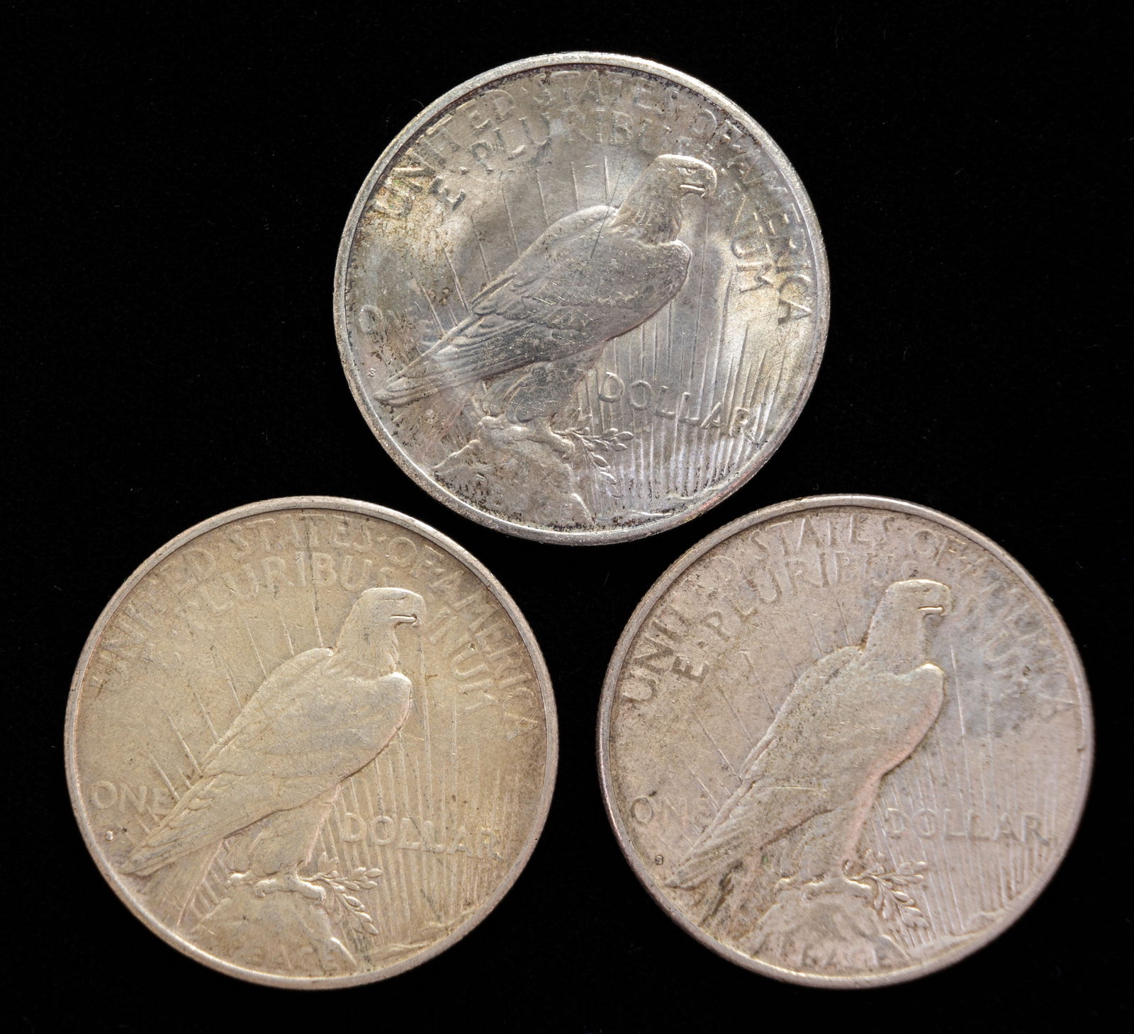 Three US Liberty Peace Dollars 1934 s (1 of 2)