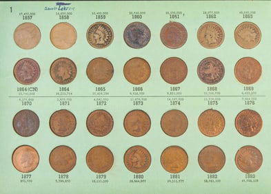 Book US small Cents 1857-1909